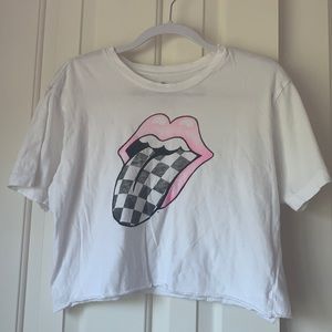 Oversized Cropped Rolling Stones Tshirt